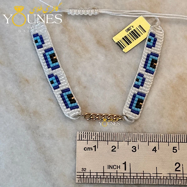 دستبند میوکی سفید آبی کارتیر طلا